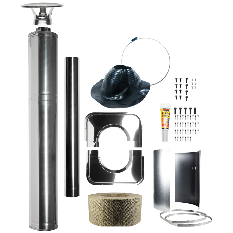 Tērauda izolēts skursteņa komplekts - HARVIA