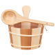 SAUFLEX koka spainis un kauss 4 l, priede, ciedrs