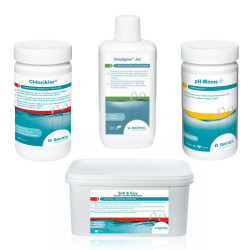 Apkopes komplekts bez hlora, baseiniem ar kasešu filtru 