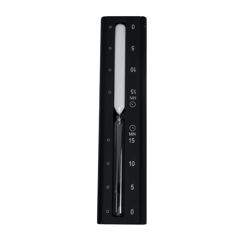 SAUFLEX smilšu pulkstenis, melns 15 min