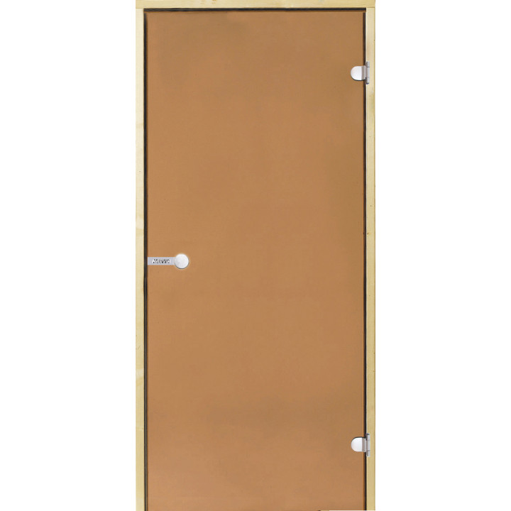 Stikla pirts durvis HARVIA 7x19, Priede, Bronza