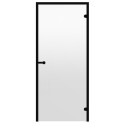 Stikla pirts durvis HARVIA, melns alumīnija rāmis 7x19 (melna līnija) - 1