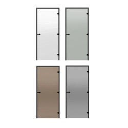 Stikla pirts durvis HARVIA 8x19 (melnas priedes rāmis) 