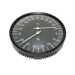 Termometrs-higrometrs, melns 