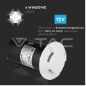 1W LED Steplight White 4 Way 3000K - 4