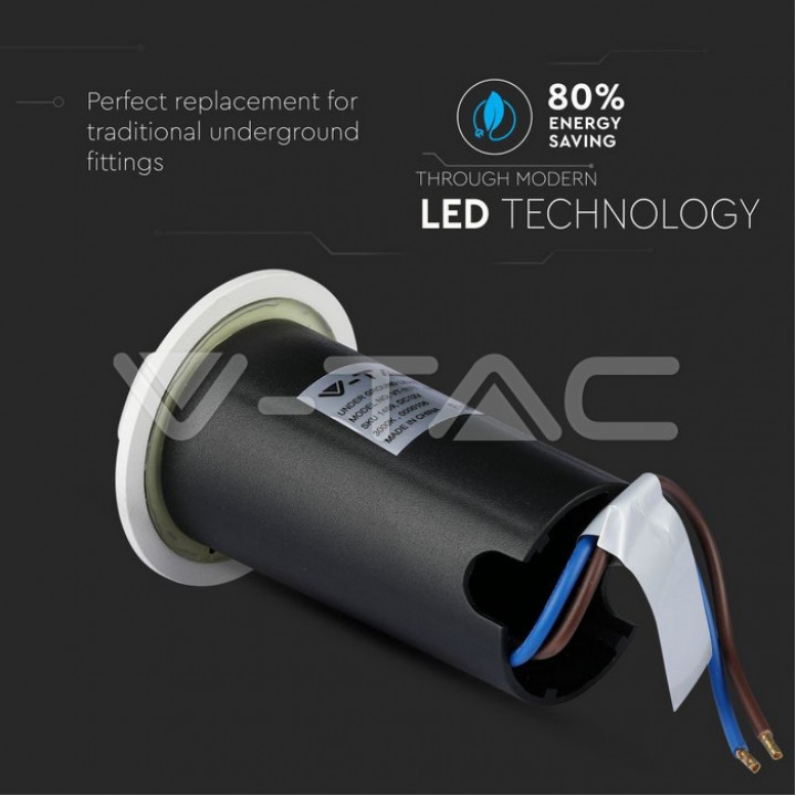 1W LED pakāpienu apgaismojums, balts, 4 virzienu, 3000K