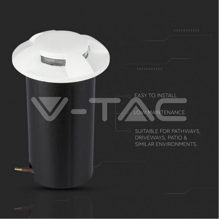 1W LED pakāpienu apgaismojums, balts, 4 virzienu, 3000K