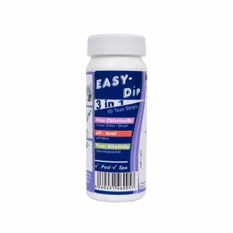 Ūdens testa strēmeles Easy-Dip 3 in 1, pH/CL/BR/sārmainības noteikšanai, 50 gab.